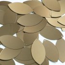 Navette Leaf Sequin 1.5" Chocolate Brown Matte Satin Metallic Couture Paillettes