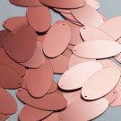 Oval Sequin 1.5" Coral Rose Matte Satin Metallic Loose Couture Paillettes