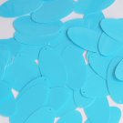 Oval Sequin 1.5" Sky Blue Opaque Glossy High Shine Loose Couture Paillettes