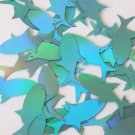 Fish Sequin 2 hole 1.5" Aqua Blue Lazersheen Reflective Metallic Loose Paillette
