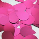 Teardrop Sequin 1.5" Fuchsia Pink Matte Satin Metallic Loose Couture Paillettes