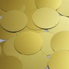 Round Sequin 40mm Mustard Yellow Matte Satin Metallic Loose Couture Paillettes