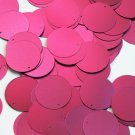 Round Sequin 24mm Fuchsia Pink Matte Satin Metallic Loose Couture Paillettes