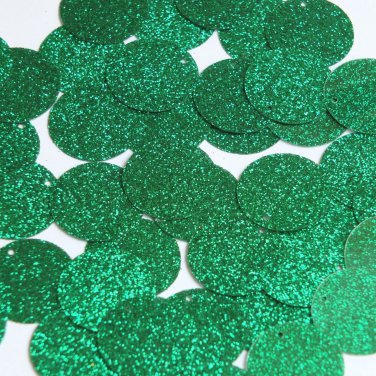 Round Sequin 24mm (1") Green Metallic Sparkle Glitter Texture Couture Paillettes