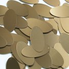 Oval Sequin 1.5" Chocolate Brown Matte Satin Metallic Loose Couture Paillettes