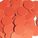 Round Sequin 24mm Coral Orange Opaque Satin Pearl Loose Couture Paillettes