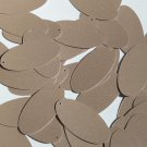 Oval Sequin 1.5" Ivory Beige Opaque Satin Pearl Loose Couture Paillettes