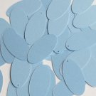 Oval Sequin 1.5" Light Blue Opaque Satin Pearl Loose Couture Paillettes