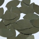 Navette Leaf Sequin 1.5" Dark Gray Olive Metallic Loose Couture Paillettes