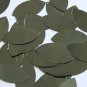 Navette Leaf Sequin 1.5" Dark Gray Olive Metallic Loose Couture Paillettes