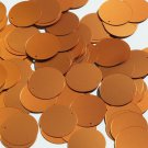 Round Sequin 24mm (1") Orange Matte Satin Metallic Loose Couture Paillettes