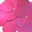 Round Sequin 40mm Fuchsia Pink Matte Satin Metallic Loose Couture Paillettes