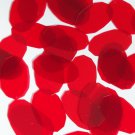 Facet Gem Oval Sequin 1.25" Ruby Red Transparent Gloss Matte Reversible Pailett