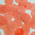 Round Sequin 24mm Orange Neon Neon Metallic Sparkle Glitter Texture  Paillettes