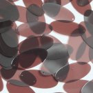 Oval Sequin 1.5" Brown Transparent Glossy and Matte Duo Two Sided Paillettes