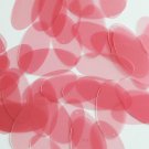 Oval Sequin 1.5" Pink Transparent Glossy and Matte Duo Two Sided Paillettes