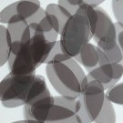 Oval Sequin 1.5" Gray Transparent Glossy and Matte Duo Two Sided Paillettes
