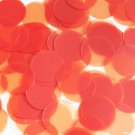 Round Sequin 24mm Orange Transparent Glossy and Matte Duo Two Sided Paillettes