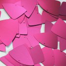 Fishscale Fin Sequin 1.5" Fuchsia Pink Matte Satin Metallic Couture Paillettes