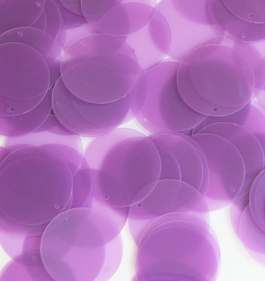 Round Sequin 24mm Purple Transparent Glossy and Matte Duo Two Sided Paillettes