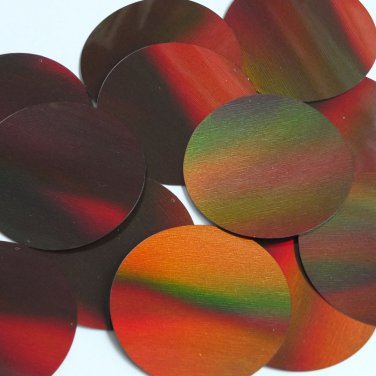 Round Sequin 60mm Bronze Brown Lazersheen Reflective Metallic Couture Paillettes