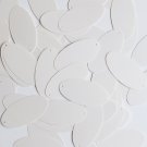 Oval Sequin 1.5" Cream Vanilla Opaque Satin Pearl Loose Couture Paillettes