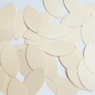 Navette Leaf Sequin 1.5" Champagne Ivory Beige Opaque Satin Pearl Paillettes