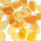 Facet Gem Teardrop Sequin 1.25" Amber See-Thru Gloss Matte Reversible Paillettes