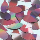 Feather Leaf Sequin 1.5" Pink Lazersheen Reflective Metallic Couture Paillettes