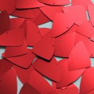 Fishscale Fin Sequin 1.5" Red Matte Satin Metallic Loose Couture Paillettes