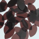 Navette Leaf Sequin 1.5" Brown Transparent Glossy and Matte Reversible Paillette