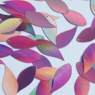 Vine Leaf Sequin 1.25" Pink Lazersheen Reflective Metallic Couture Paillettes