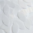 Navette Leaf Sequin 1.5" Milky White Transparent Gloss Matte Reversible Pailett
