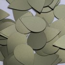 Teardrop Sequin 1.5" Dark Olive Green Matte Satin Metallic Couture Paillettes