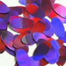 Oval Sequin 1.5" Deep Purple Lazersheen Reflective Metallic Couture Paillettes