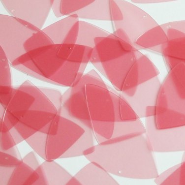 Fishscale Fin Sequin 1.5" Pink Transparent Glossy and Matte Reversible Paillette