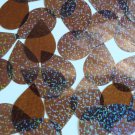 Teardrop Sequin 1.5" Chocolate Brown Transparent Hologram Glitter Sparkle