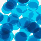 Round Sequin 24mm Dark Aqua Blue Transparent Glossy Matte Reversible Paillettes