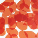 Facet Gem Teardrop Sequin 1.25" Orange See-Thru Glossy Matte Reversible Pailette