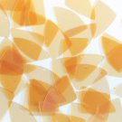 Fishscale Fin Sequin 1.5" Amber Transparent Glossy and Matte Reversible Pailette
