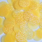 Round Sequin 24mm Yellow Neon Transparent Hologram Glitter Sparkle  Paillettes