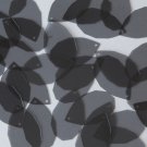 Facet Gem Teardrop Sequin 1.25" Smoke Gray Transparent Glossy Matte Reversible