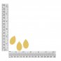 Facet Gem Teardrop Sequin 1.25" Smoke Gray Transparent Glossy Matte Reversible