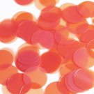 Round Sequin 24mm Orange Melon Transparent Glossy and Matte Reversible Paillette