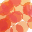 Round Sequin 40mm Orange Melon Transparent Glossy and Matte Reversible Paillette