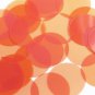 Round Sequin 40mm Orange Melon Transparent Glossy and Matte Reversible Paillette