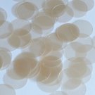 Round Sequin 24mm Ivory Cream Transparent Satin and Matte Reversible Paillettes