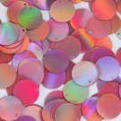 Round Sequin Paillettes 18mm Top Hole Pink Lazersheen Reflective Metallic