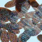 Oval Sequin 1.5" Chocolate Brown Transparent Hologram Glitter Sparkle Paillette