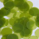 Round Sequin 24mm Olive Green Transparent Glossy and Matte Reversible Paillettes